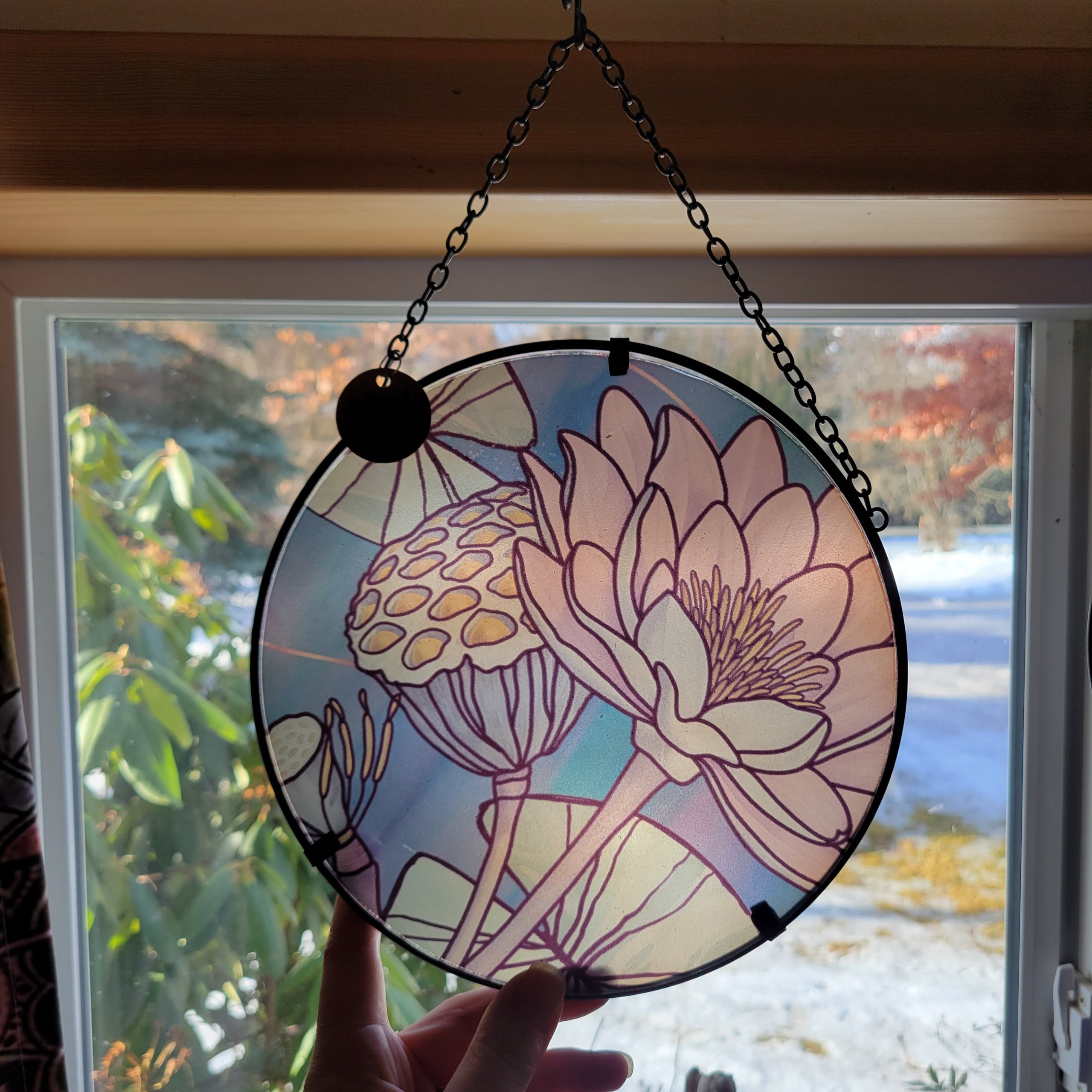 Transform Your Space with Lotus Glass artwork Tangled Rose