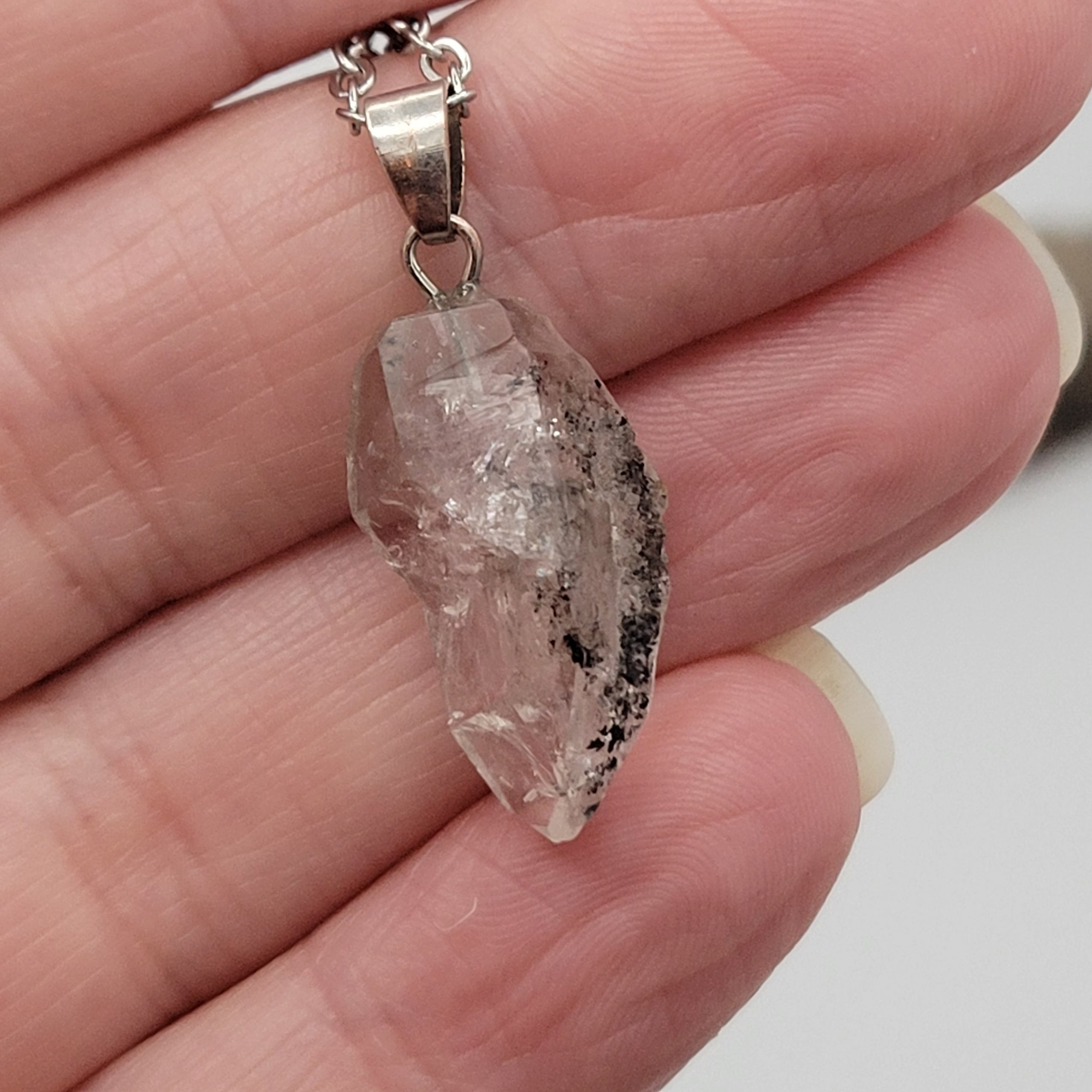 Drilled outlet herkimer diamonds